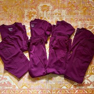 Set of 8: Gently used Purple Label by Healing Hands scrubs bundle